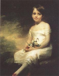 Sir Henry Raeburn A Little Girl Carrying Flowers (mk05) France oil painting art